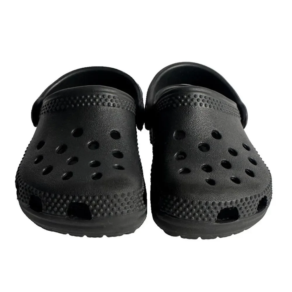 Crocs Classic Clog Kids C2/3 Black Slip On Shoes Sandals